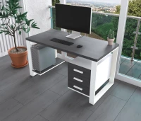 Комп'ютерний стіл з натурального дерева (дуб) Остін Wood WL 120*60*75 Сірий Камінь